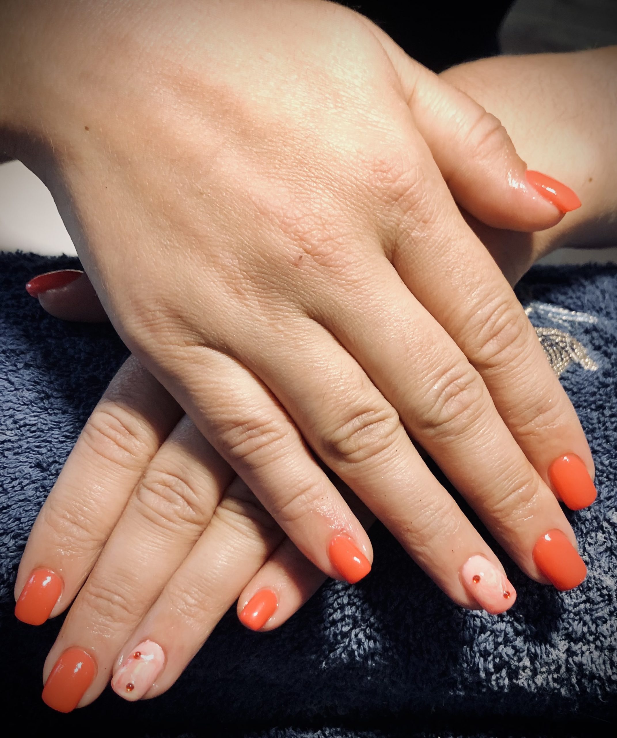 marbré rouge rallongement gel